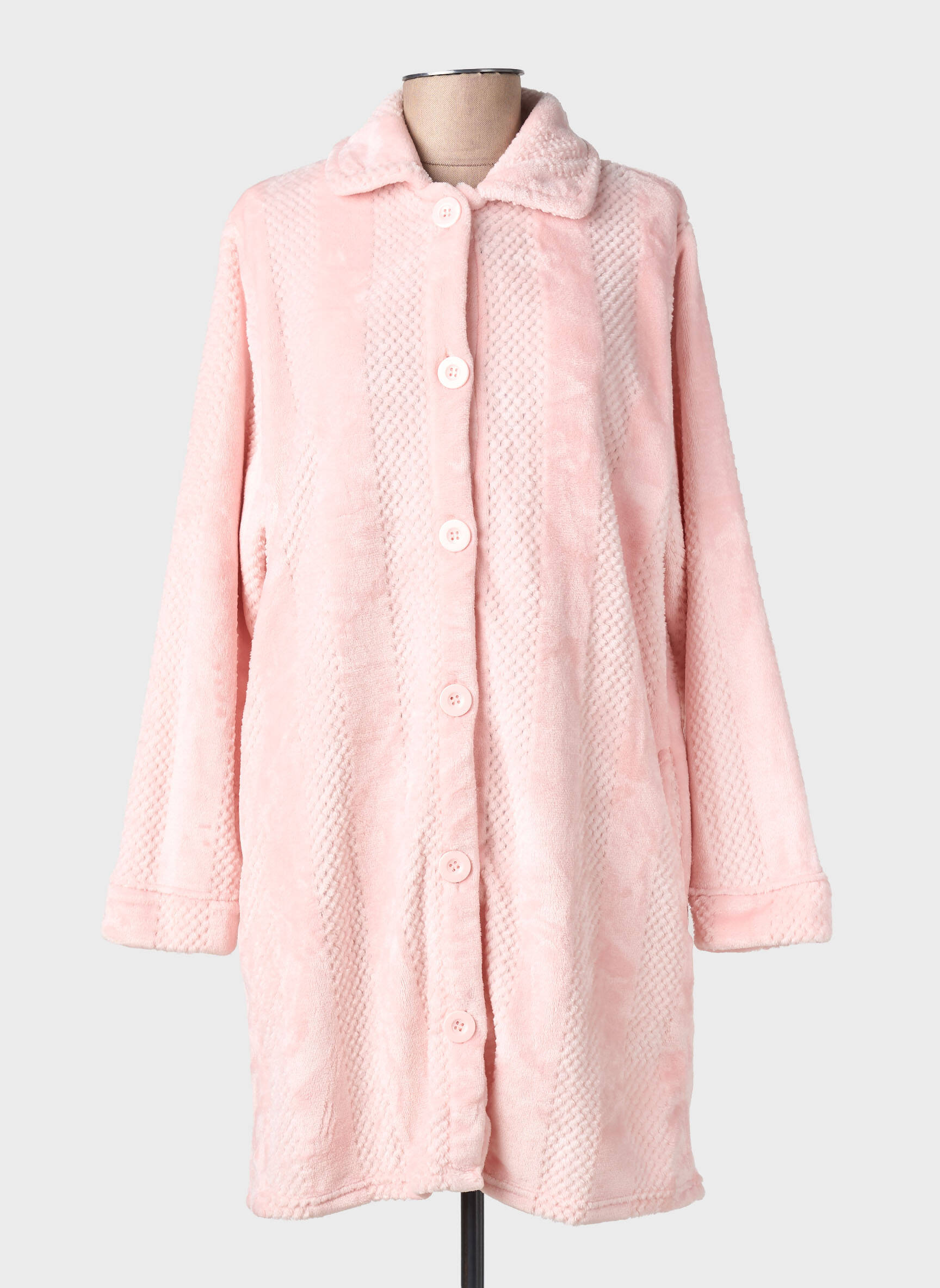 Robe de chambre col chemisier rose ADMAS femme