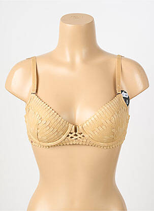 Soutien-gorge effet matière satinée haut soutien-gorge moulé or ESCORT femme