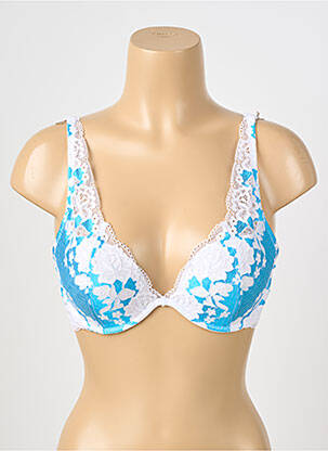 Soutien-gorge effet matière satinée haut soutien-gorge push-up bleu ESCORT femme