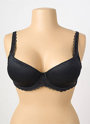 Soutien-gorge broderie haut soutien-gorge moulé noir SASSA femme