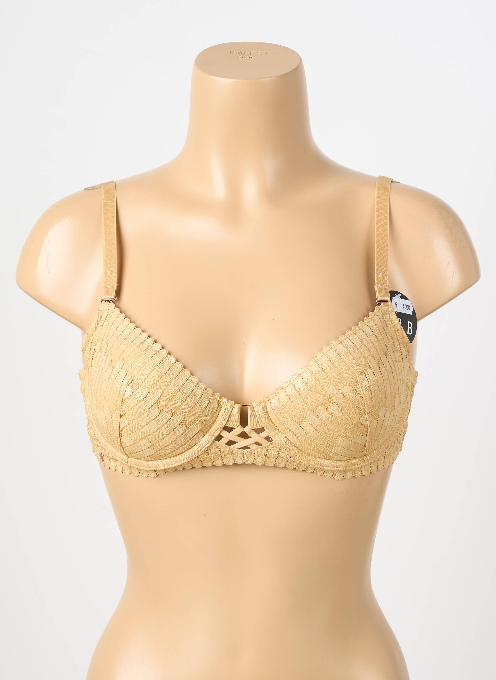 Soutien-gorge effet matière satinée haut soutien-gorge moulé or ESCORT femme
