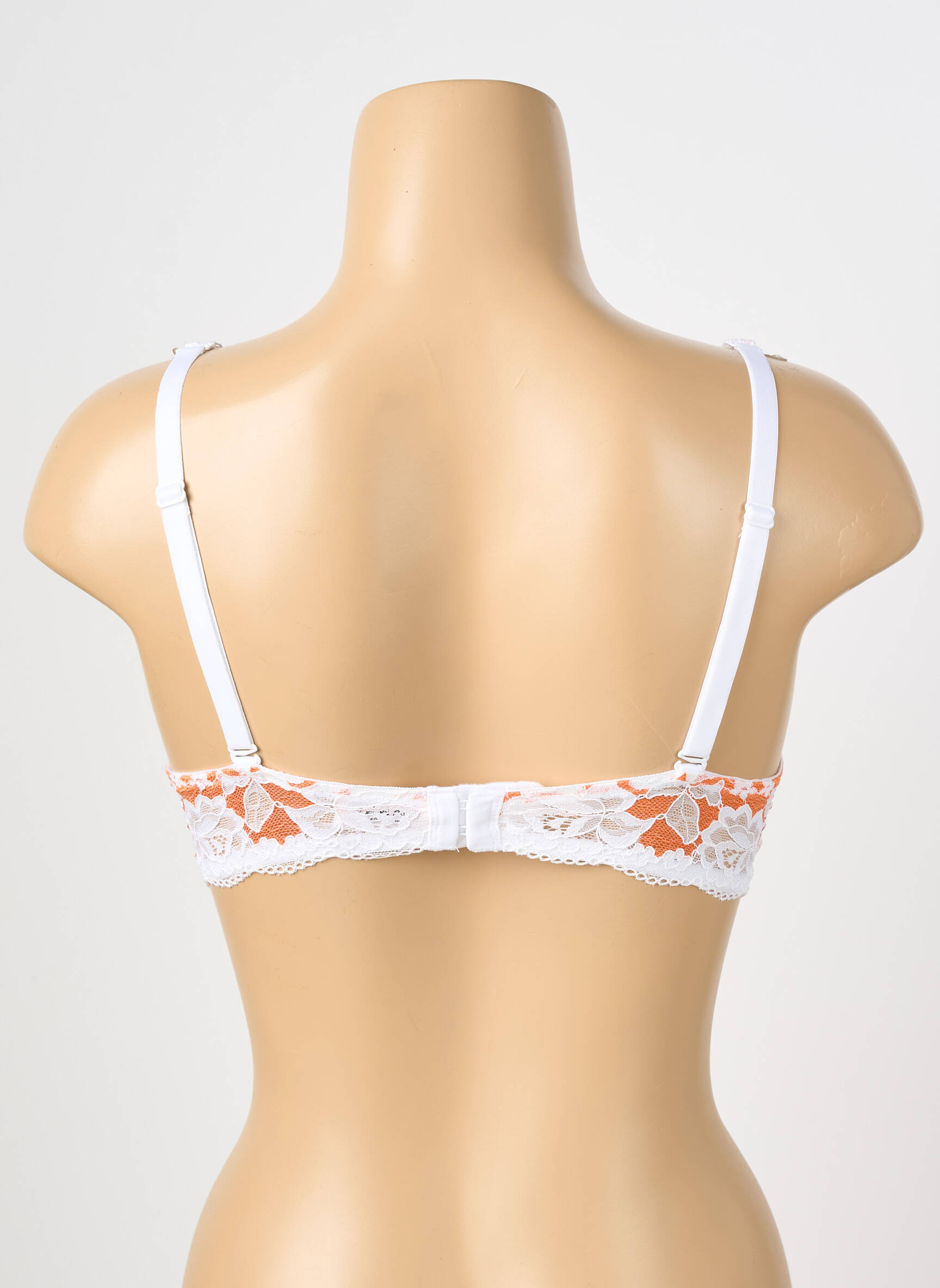 Soutien-gorge effet matière satinée haut soutien-gorge push-up orange ESCORT femme