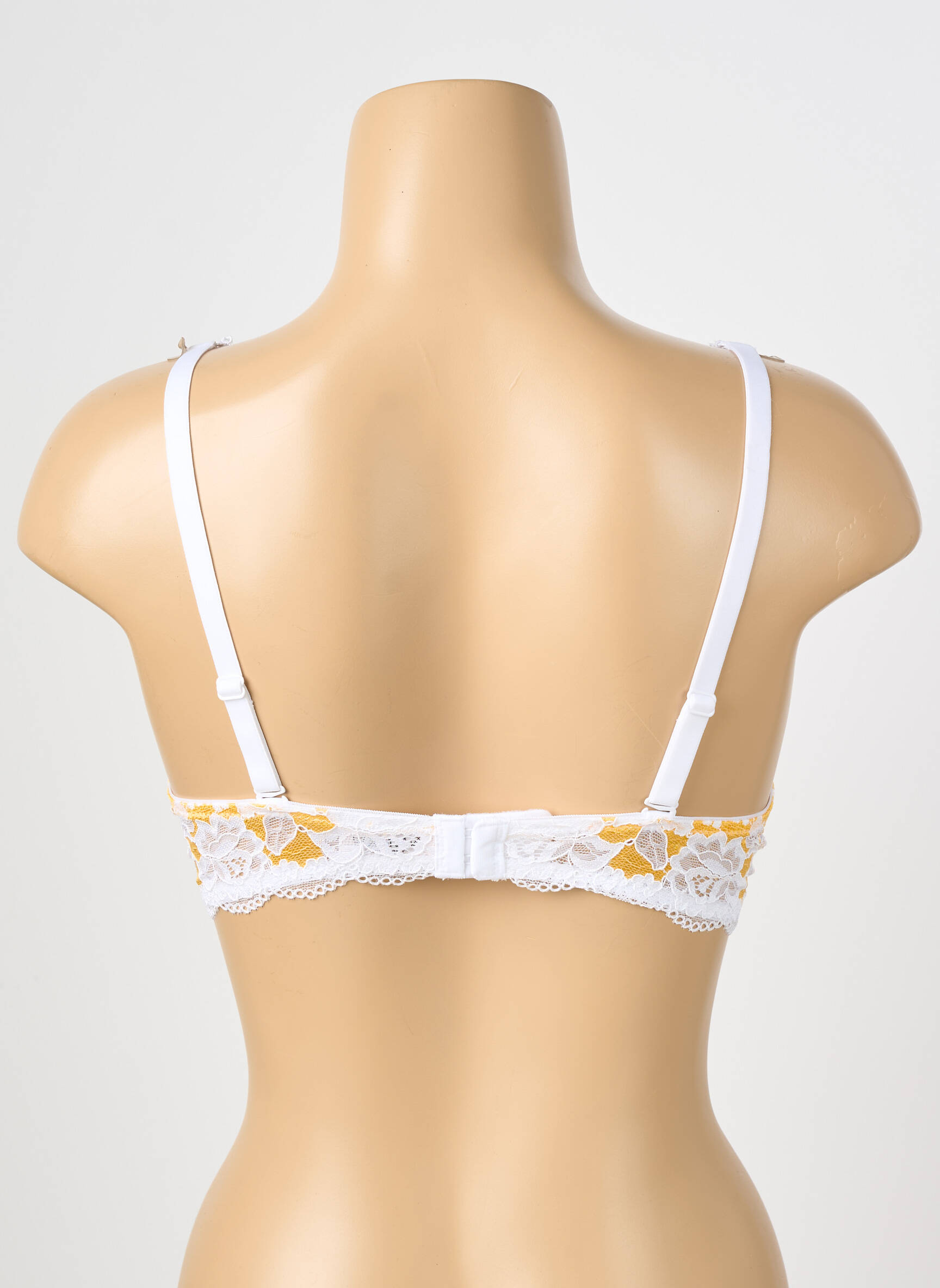 Soutien-gorge effet matière satinée haut soutien-gorge push-up jaune ESCORT femme