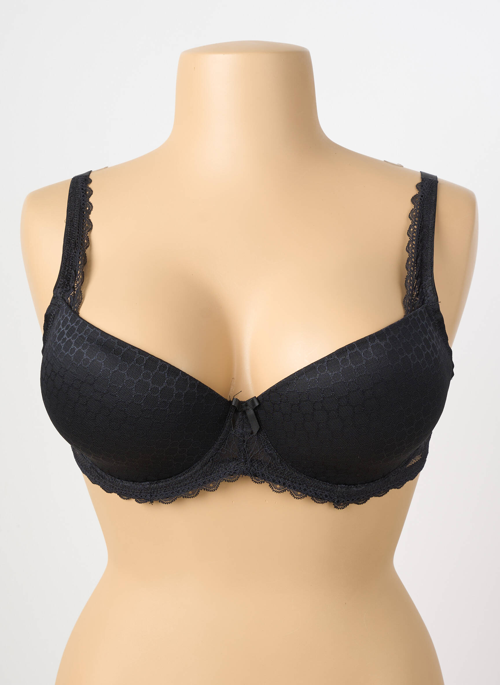 Soutien-gorge broderie haut soutien-gorge moulé noir SASSA femme