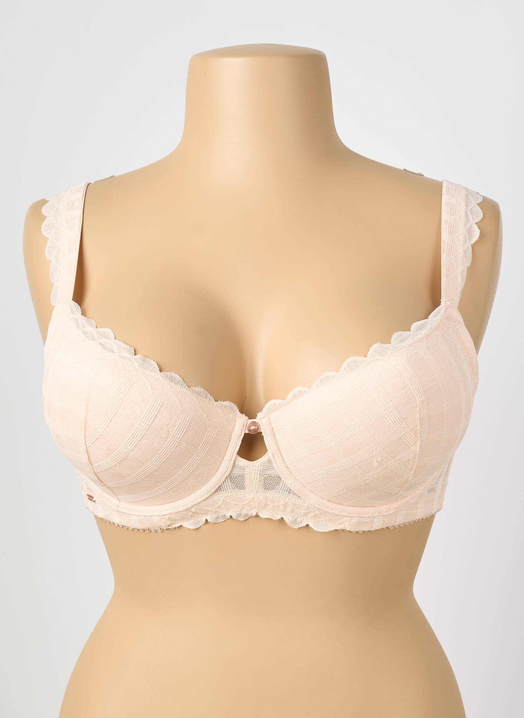 Soutien-gorge effet matière satinée haut soutien-gorge moulé rose VALEGE femme