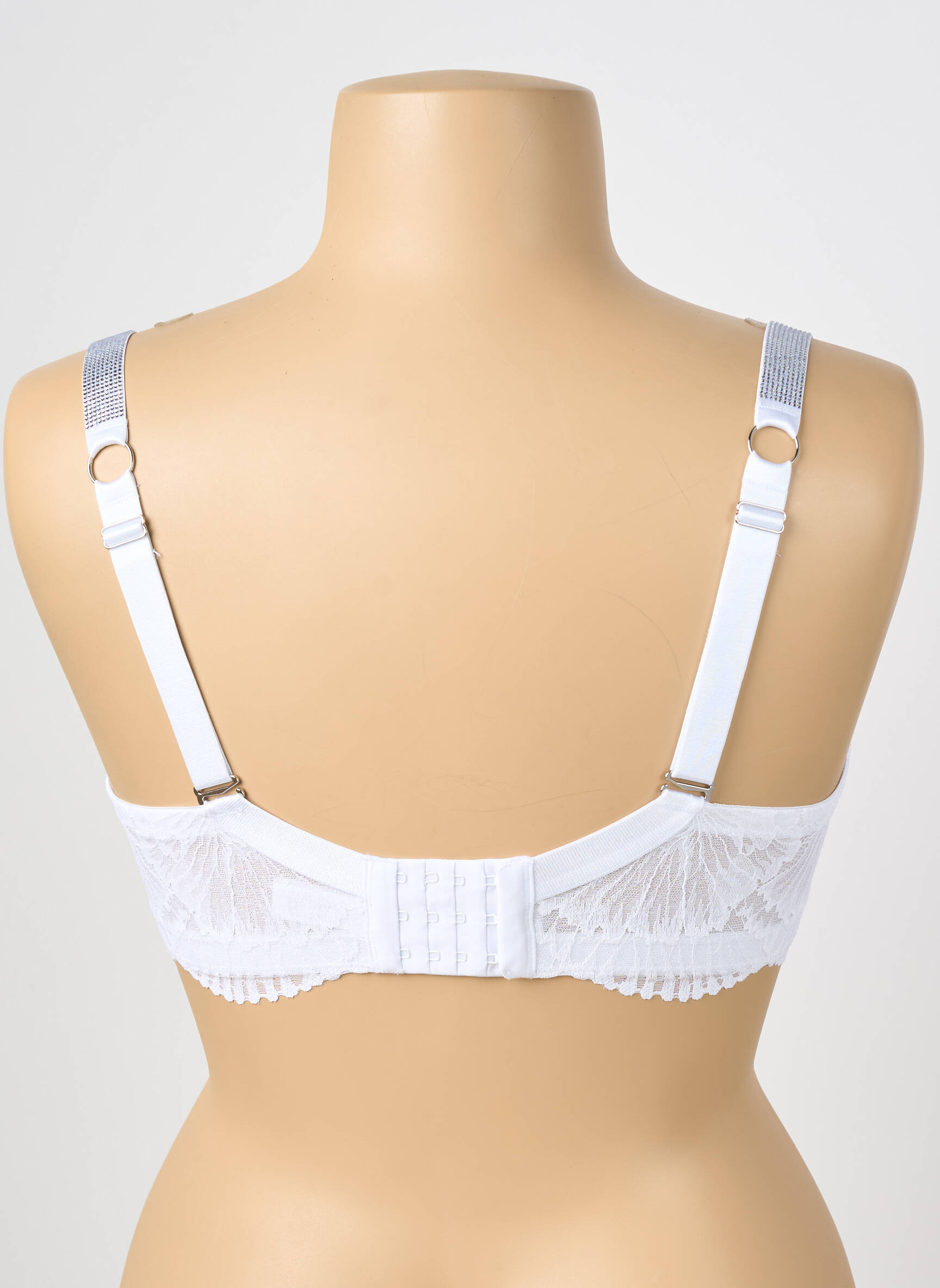 Soutien-gorge effet matière satinée haut soutien-gorge moulé blanc VALEGE femme