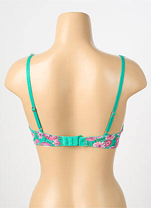 Soutien-gorge effet matière satinée haut soutien-gorge moulé vert MORGAN femme