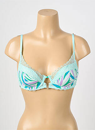 Soutien-gorge effet matière satinée haut soutien-gorge moulé vert MORGAN femme