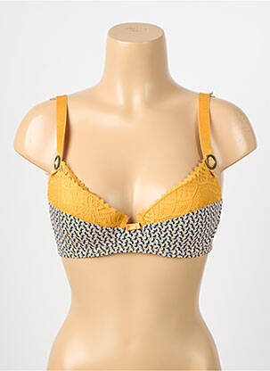 Soutien-gorge broderie haut soutien-gorge moulé jaune STEFFY femme