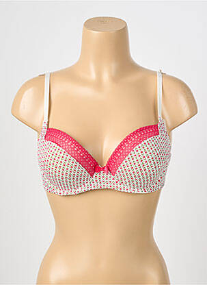 Soutien-gorge effet matière satinée haut soutien-gorge moulé rouge STEFFY femme