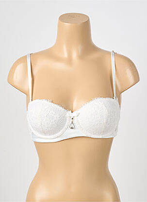 Soutien-gorge effet matière satinée haut soutien-gorge moulé beige STEFFY femme