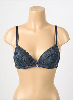 Soutien-gorge effet matière satinée haut soutien-gorge moulé gris STEFFY femme
