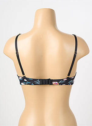 Soutien-gorge effet matière satinée haut soutien-gorge moulé noir STEFFY femme