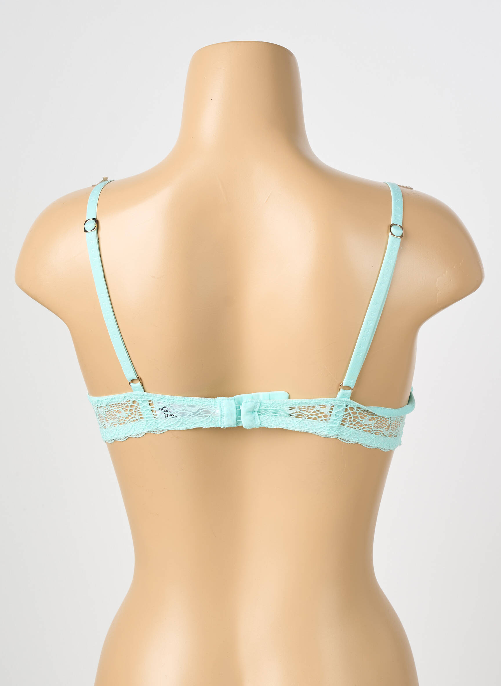 Soutien-gorge effet matière satinée haut soutien-gorge moulé vert MORGAN femme