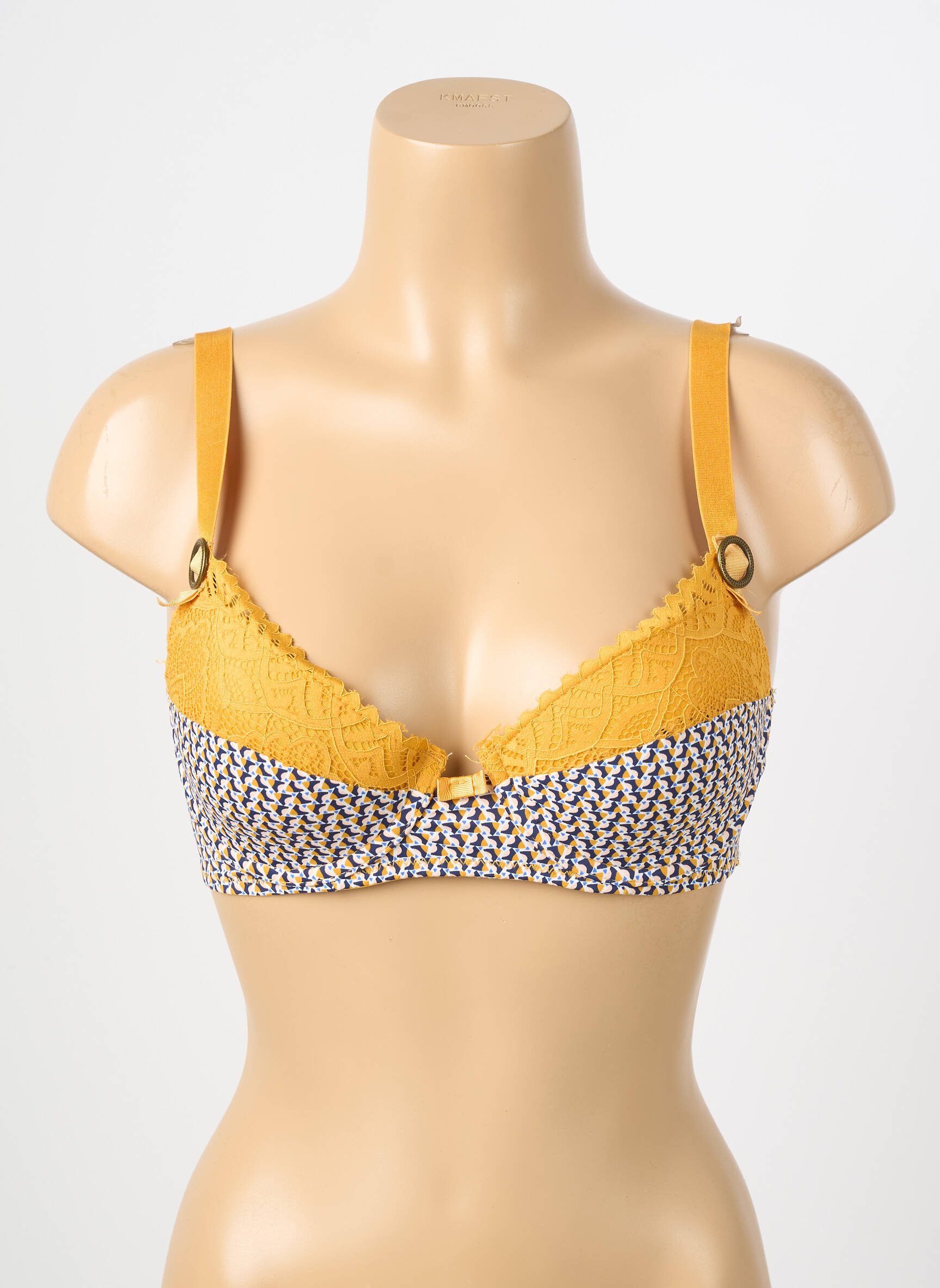 Soutien-gorge broderie haut soutien-gorge moulé jaune STEFFY femme