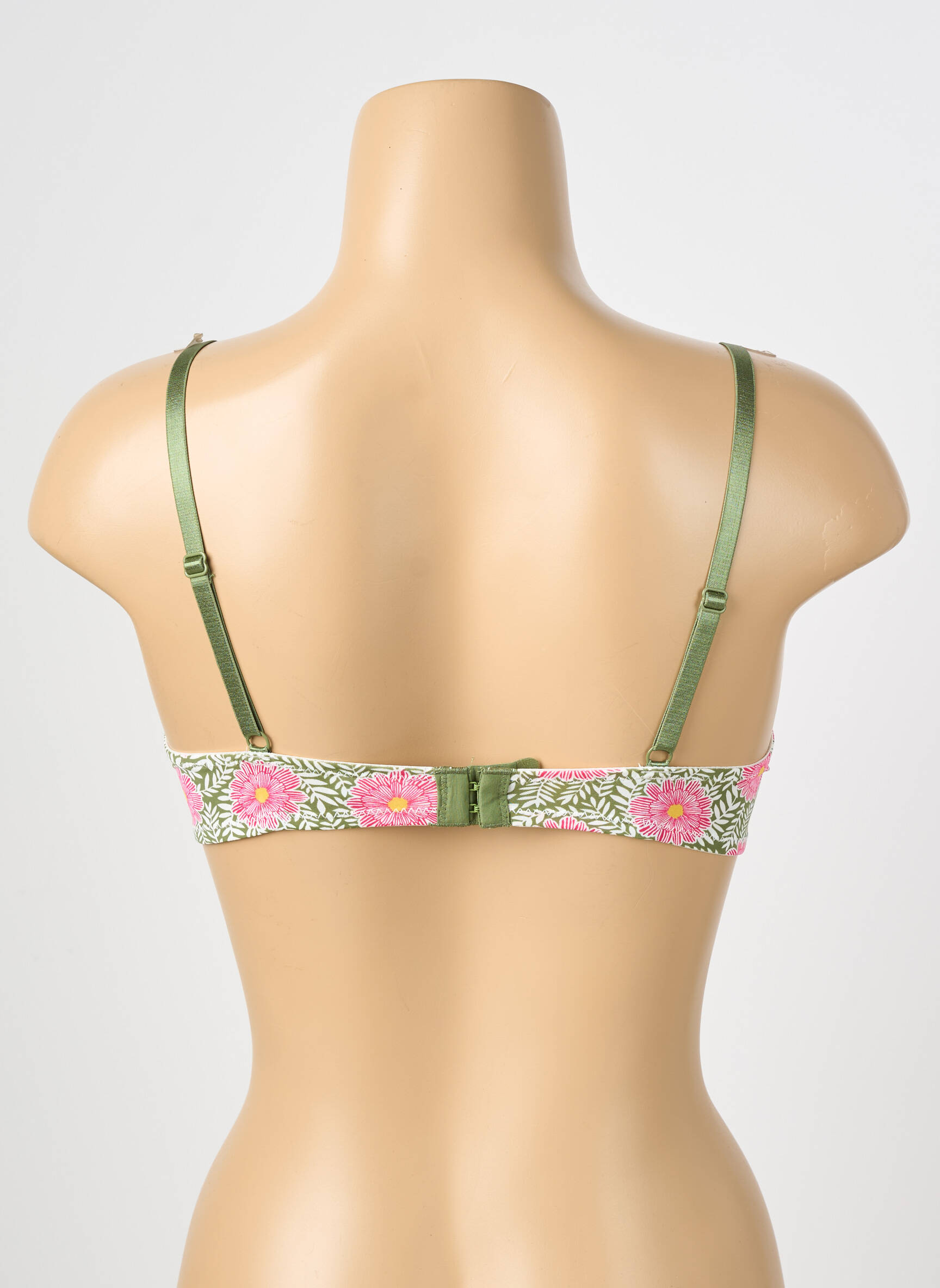 Soutien-gorge effet matière satinée haut soutien-gorge moulé vert STEFFY femme