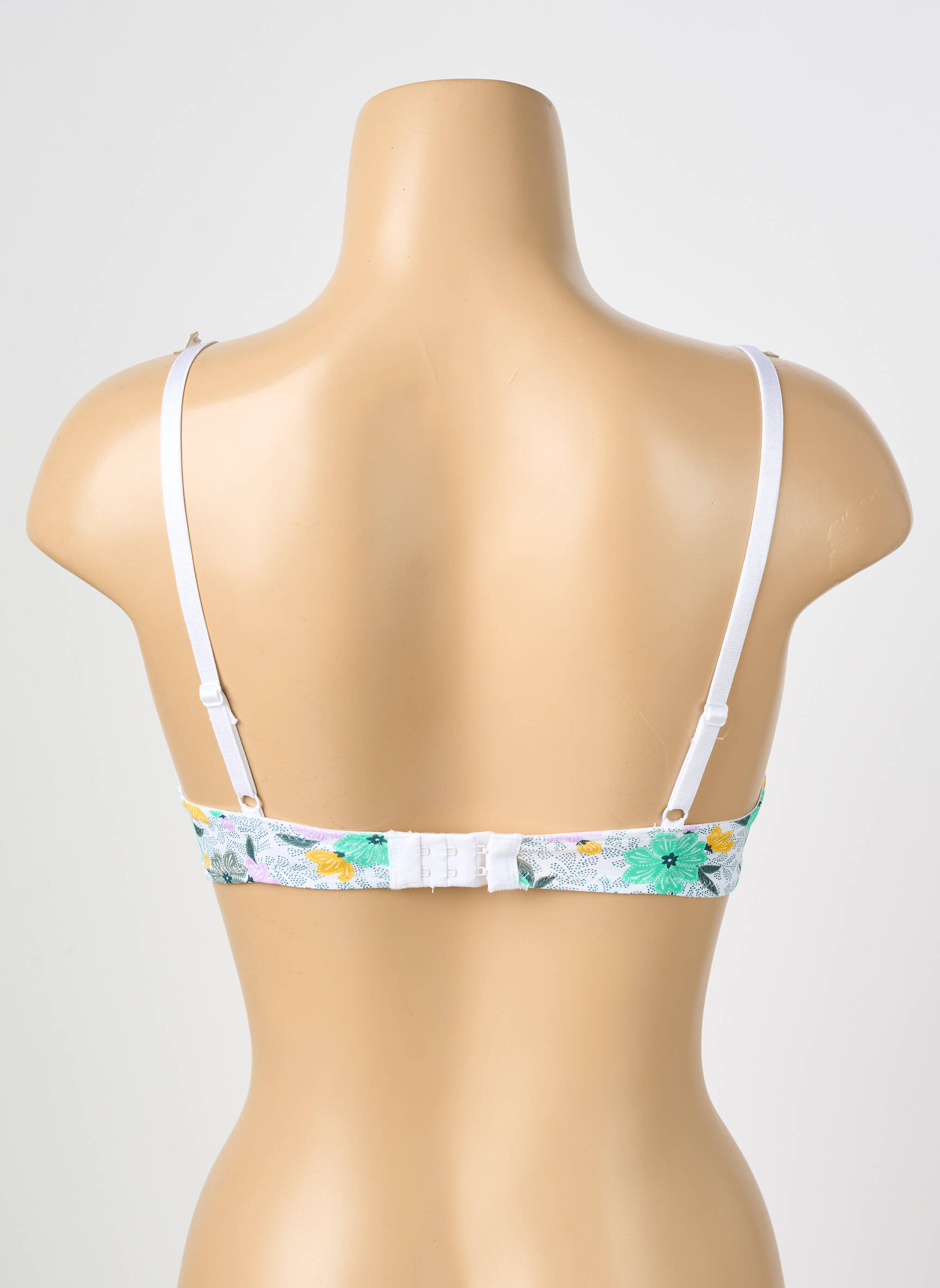 Soutien-gorge effet matière satinée haut soutien-gorge moulé blanc STEFFY femme