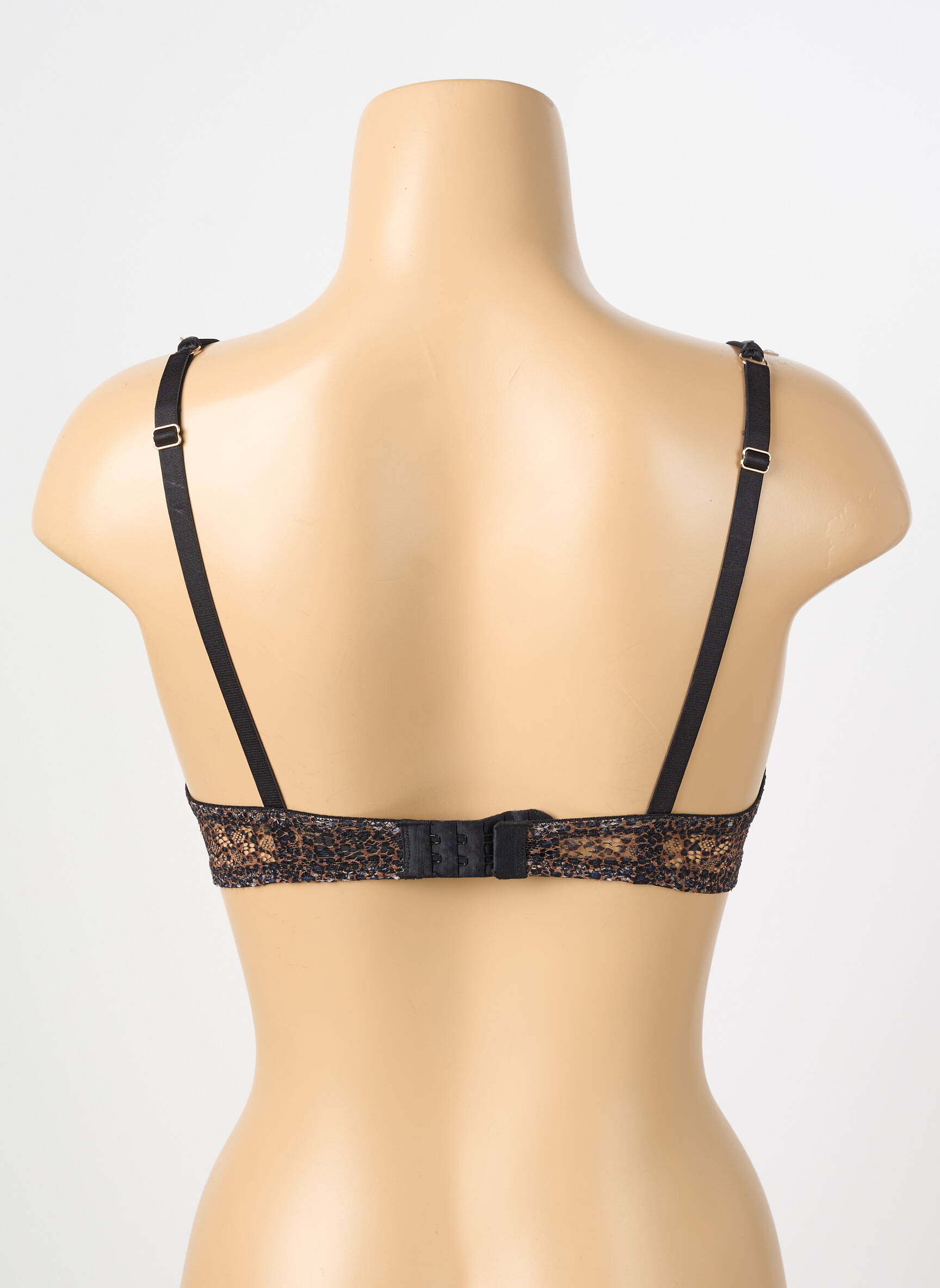 Soutien-gorge effet matière satinée haut soutien-gorge moulé marron VALEGE femme