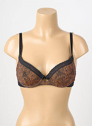 Soutien-gorge effet matière satinée haut soutien-gorge moulé marron ESCORT femme