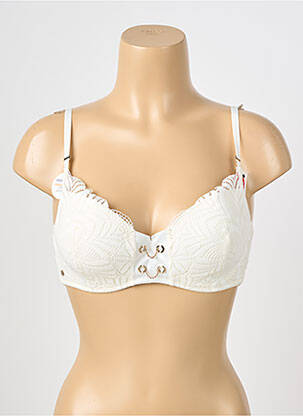 Soutien-gorge broderie haut soutien-gorge moulé beige MORGAN femme