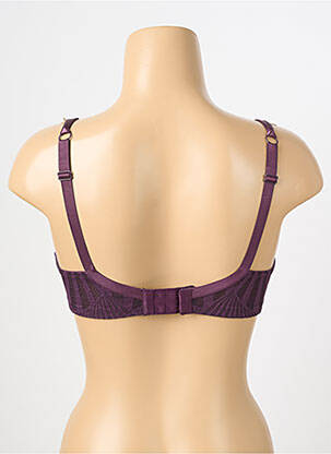 Soutien-gorge effet matière satinée haut soutien-gorge moulé violet VALEGE femme