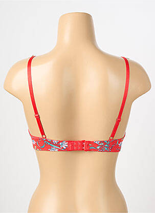 Soutien-gorge effet matière satinée haut soutien-gorge moulé rouge STEFFY femme