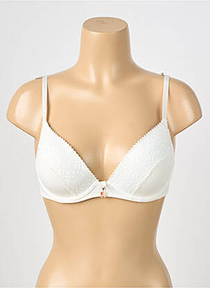Soutien-gorge broderie haut soutien-gorge moulé beige STEFFY femme