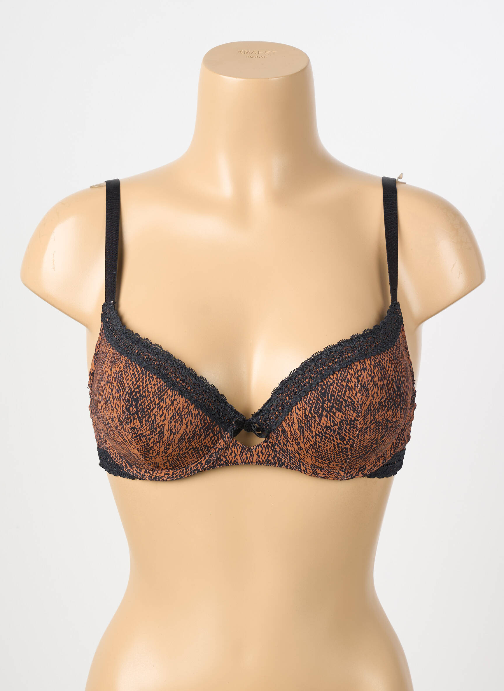 Soutien-gorge effet matière satinée haut soutien-gorge moulé marron ESCORT femme