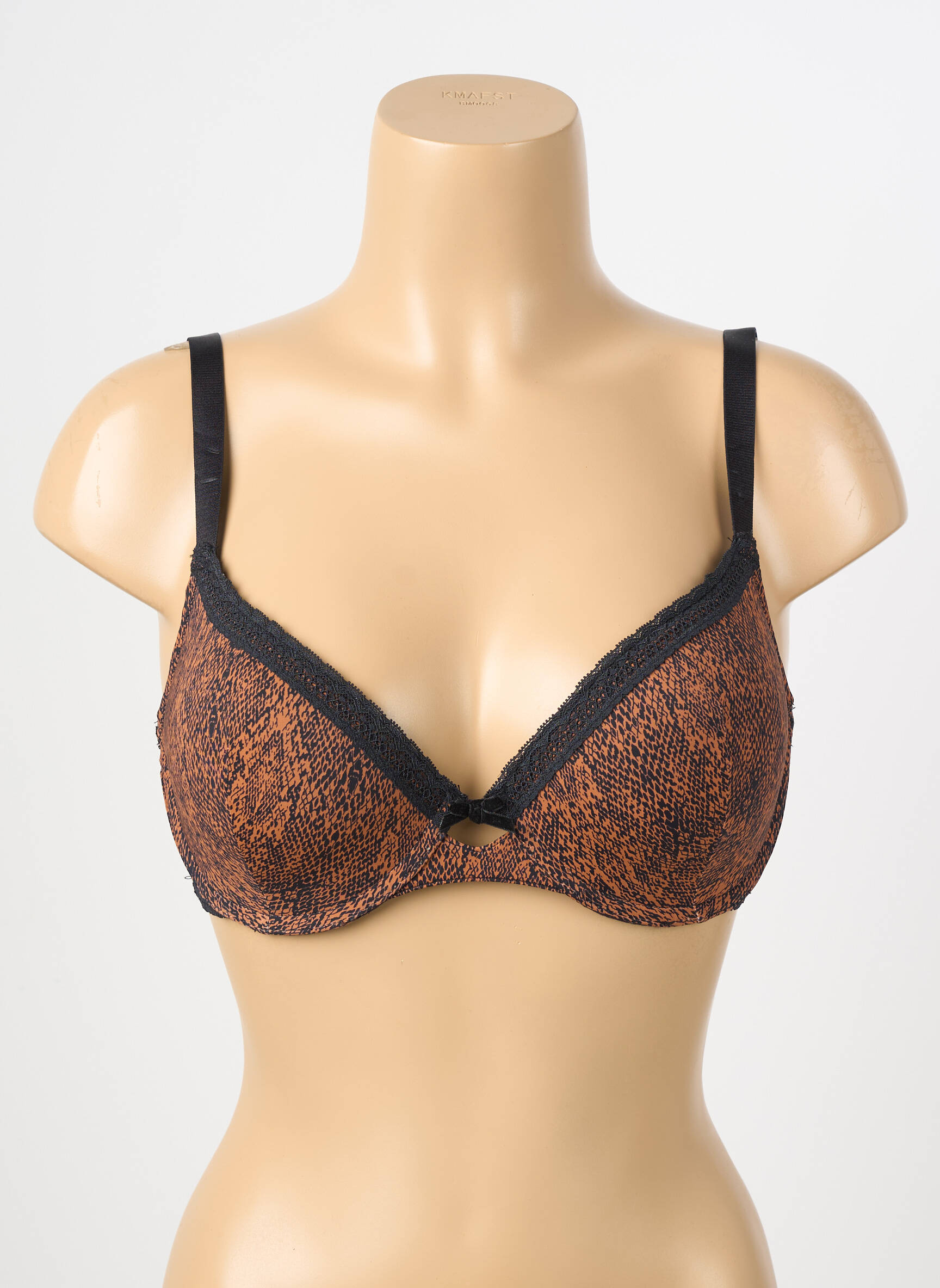 Soutien-gorge effet matière satinée haut soutien-gorge moulé marron ESCORT femme