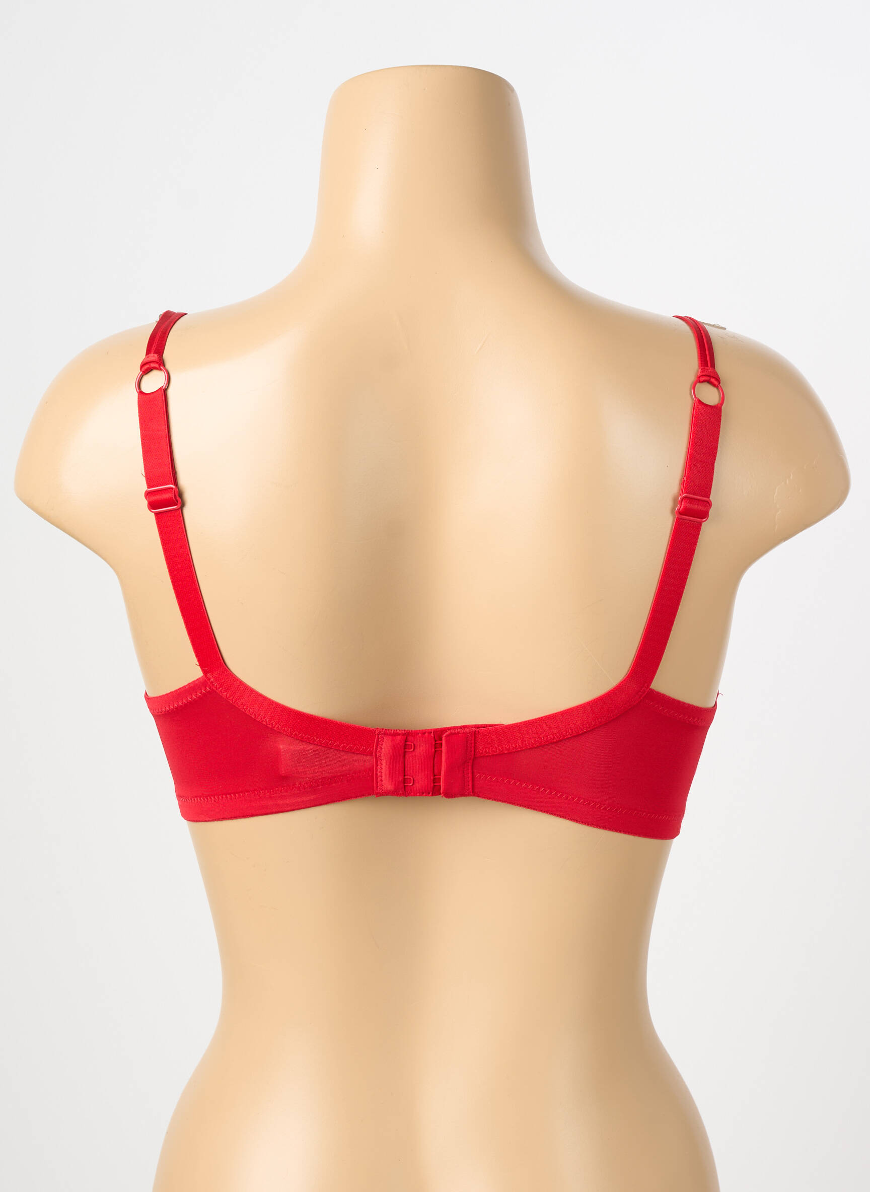 Soutien-gorge effet matière satinée haut soutien-gorge push-up rouge VALEGE femme