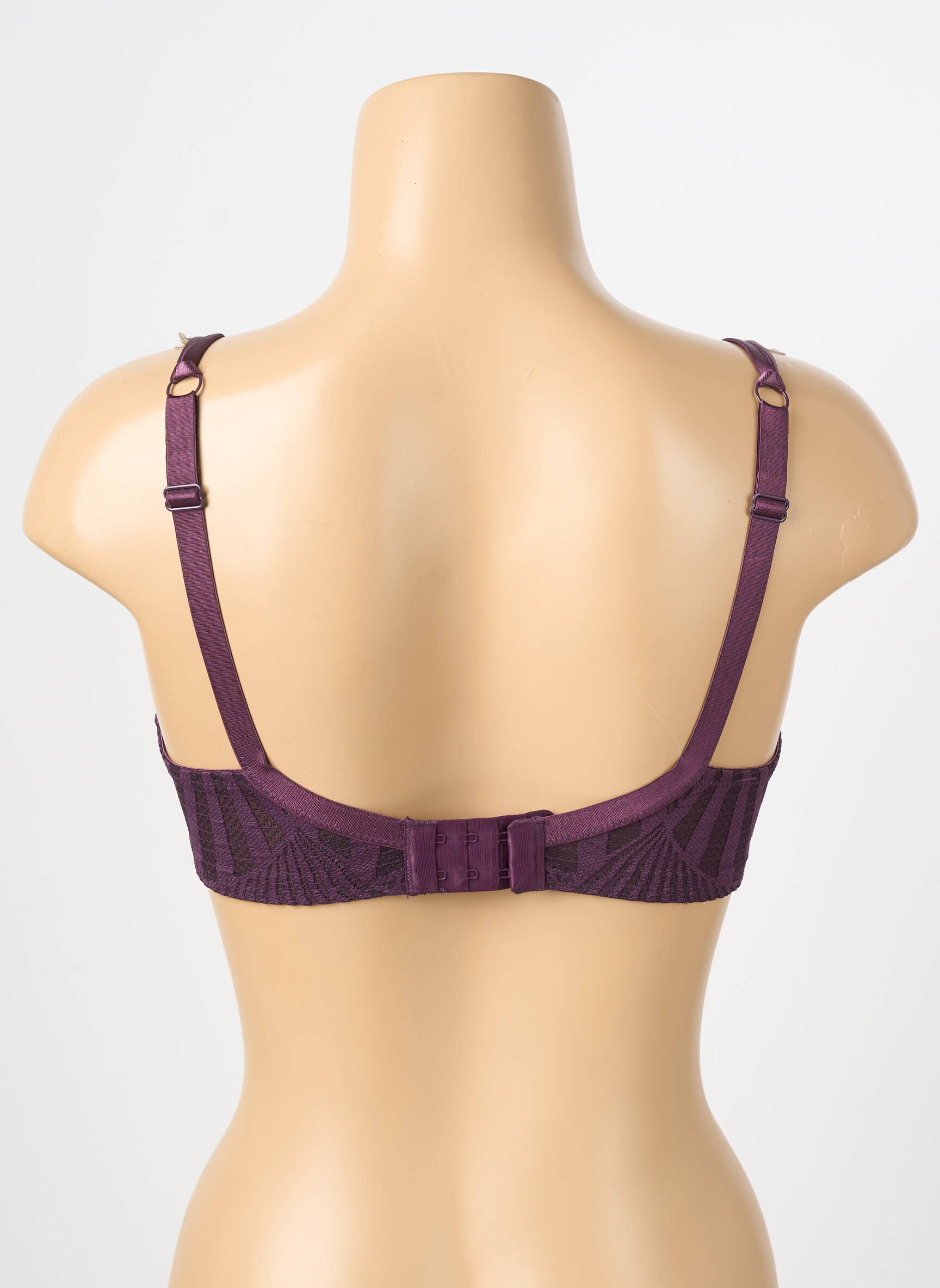 Soutien-gorge effet matière satinée haut soutien-gorge moulé violet VALEGE femme