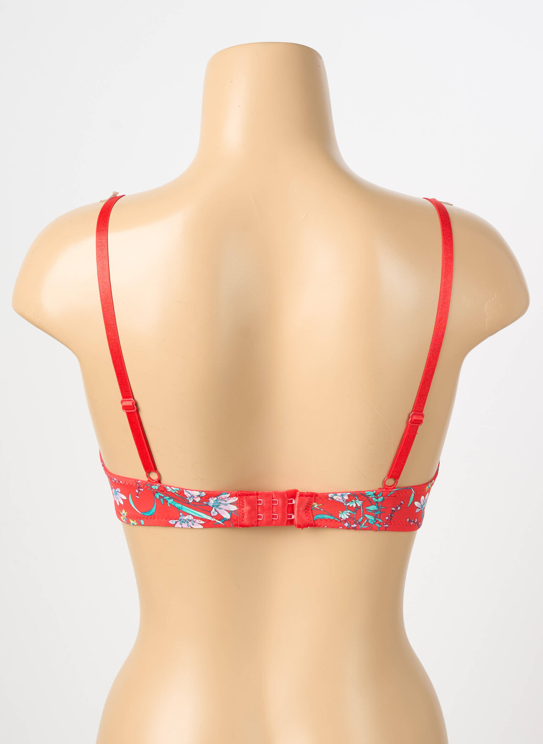 Soutien-gorge effet matière satinée haut soutien-gorge moulé rouge STEFFY femme