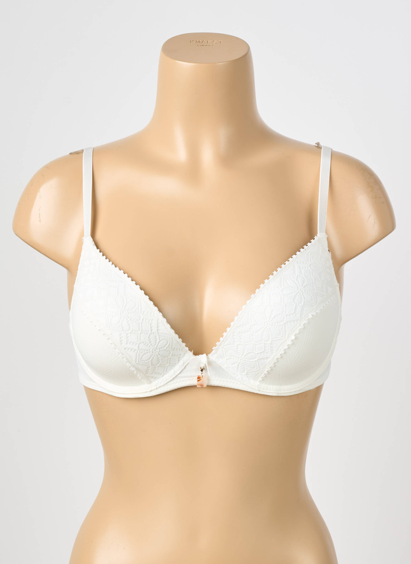 Soutien-gorge broderie haut soutien-gorge moulé beige STEFFY femme