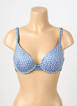 Soutien-gorge effet matière satinée haut soutien-gorge moulé bleu SASSA femme