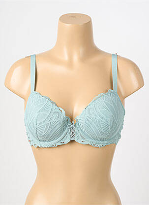Soutien-gorge effet matière satinée haut soutien-gorge moulé vert VALEGE femme