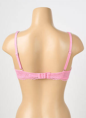 Soutien-gorge effet matière satinée haut soutien-gorge moulé rose VALEGE femme