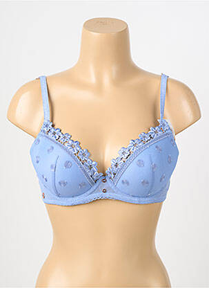 Soutien-gorge effet matière satinée haut soutien-gorge moulé bleu BRIGITTE BARDOT femme