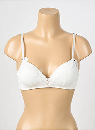 Soutien-gorge effet matière satinée haut soutien-gorge moulé beige STEFFY femme