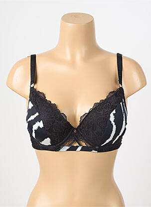 Soutien-gorge effet matière satinée haut soutien-gorge push-up noir ESCORT femme