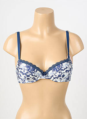 Soutien-gorge effet matière satinée haut soutien-gorge moulé bleu ESCORT femme