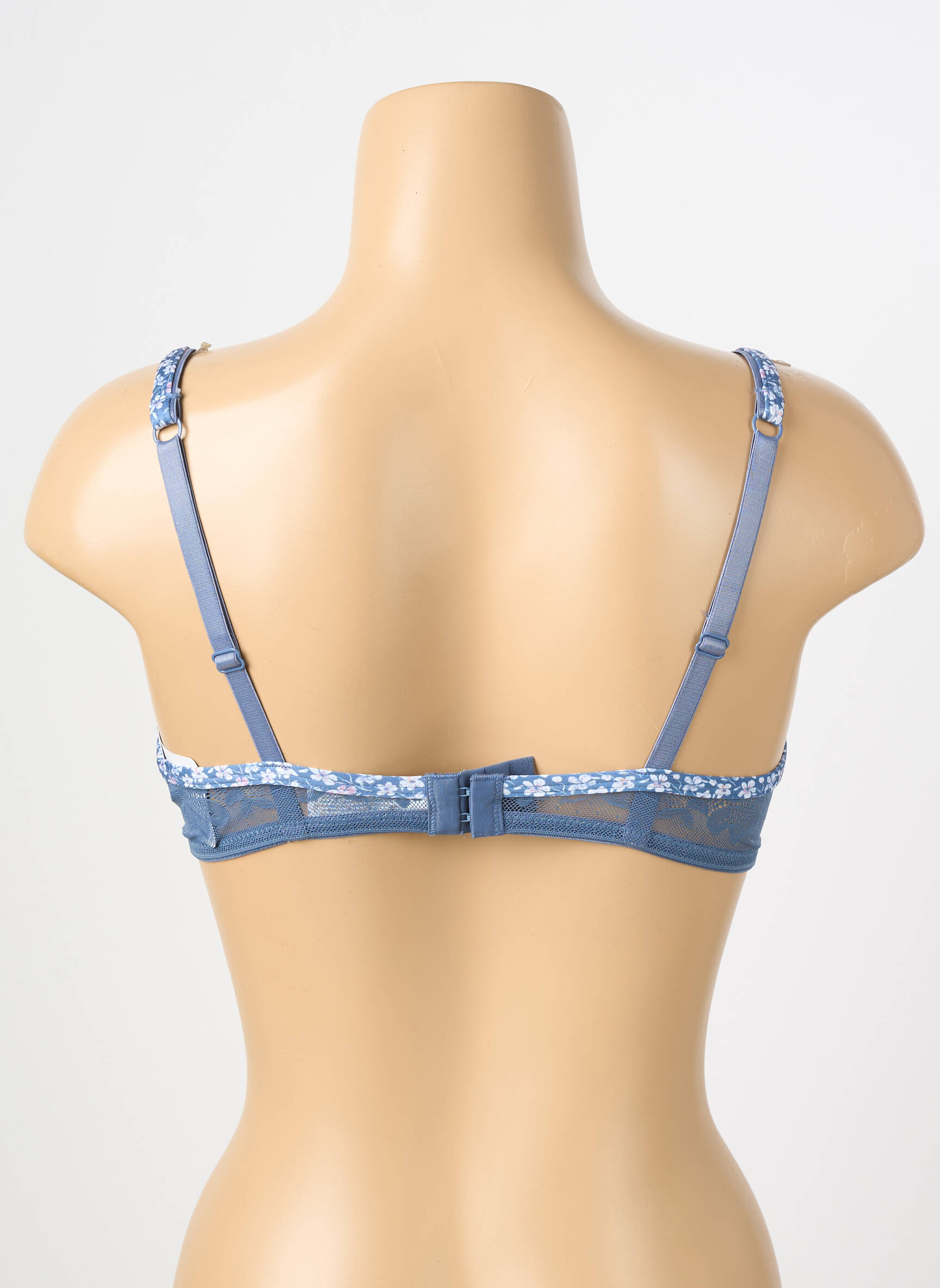 Soutien-gorge effet matière satinée haut soutien-gorge moulé bleu SASSA femme