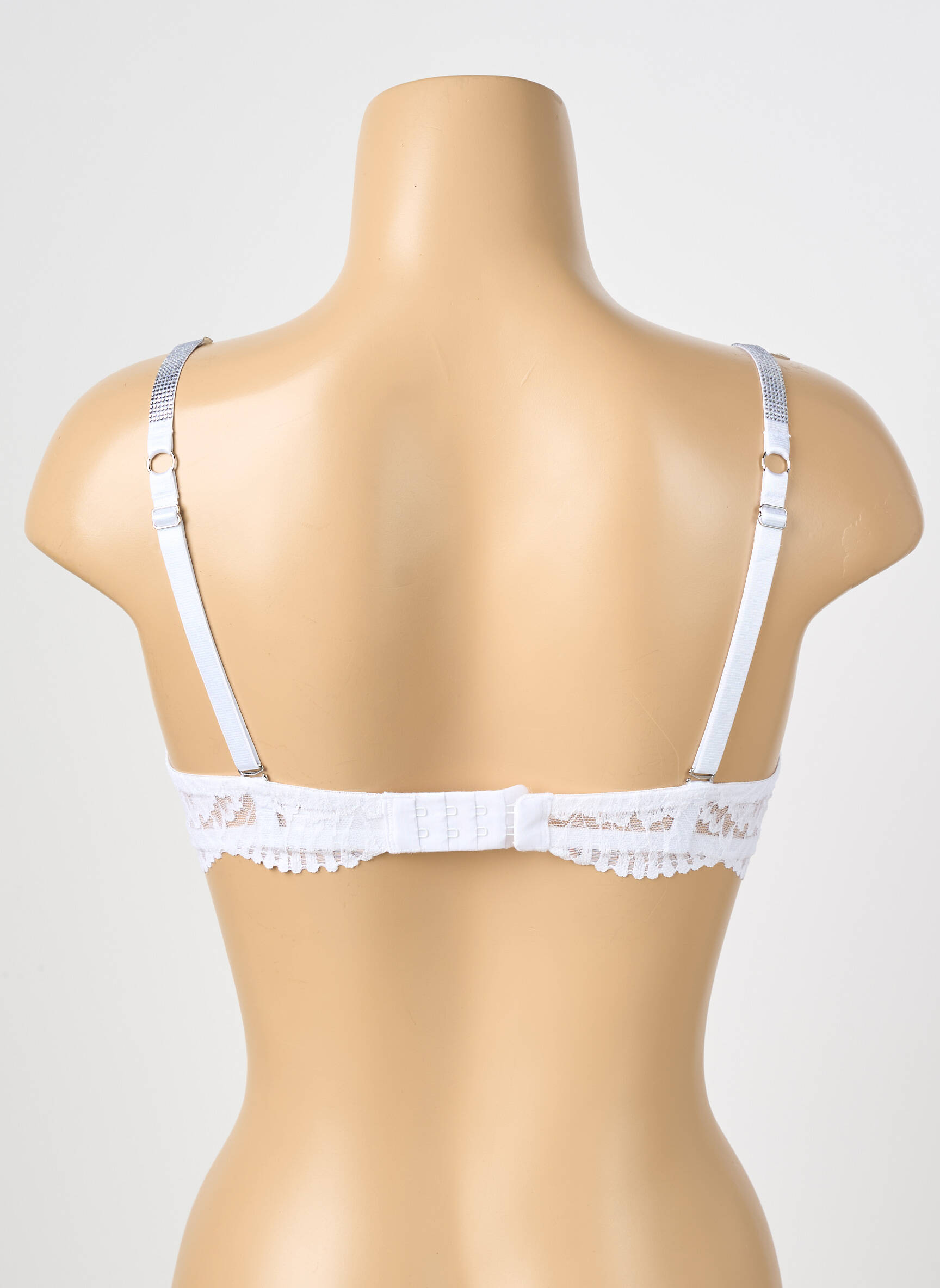 Soutien-gorge effet matière satinée haut soutien-gorge push-up blanc VALEGE femme