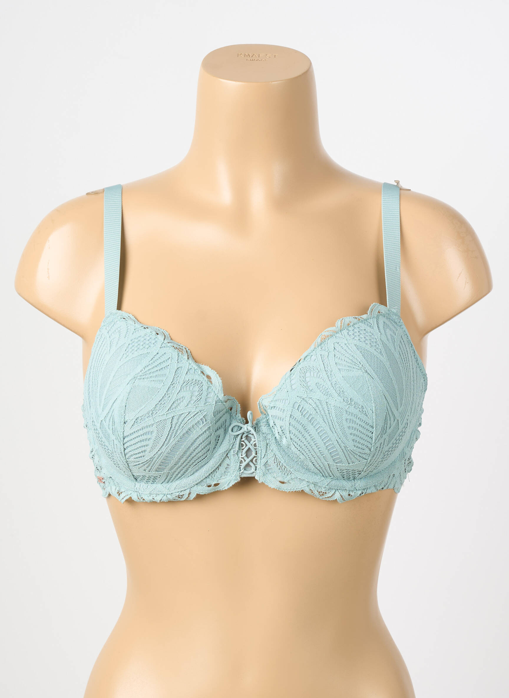 Soutien-gorge effet matière satinée haut soutien-gorge moulé vert VALEGE femme