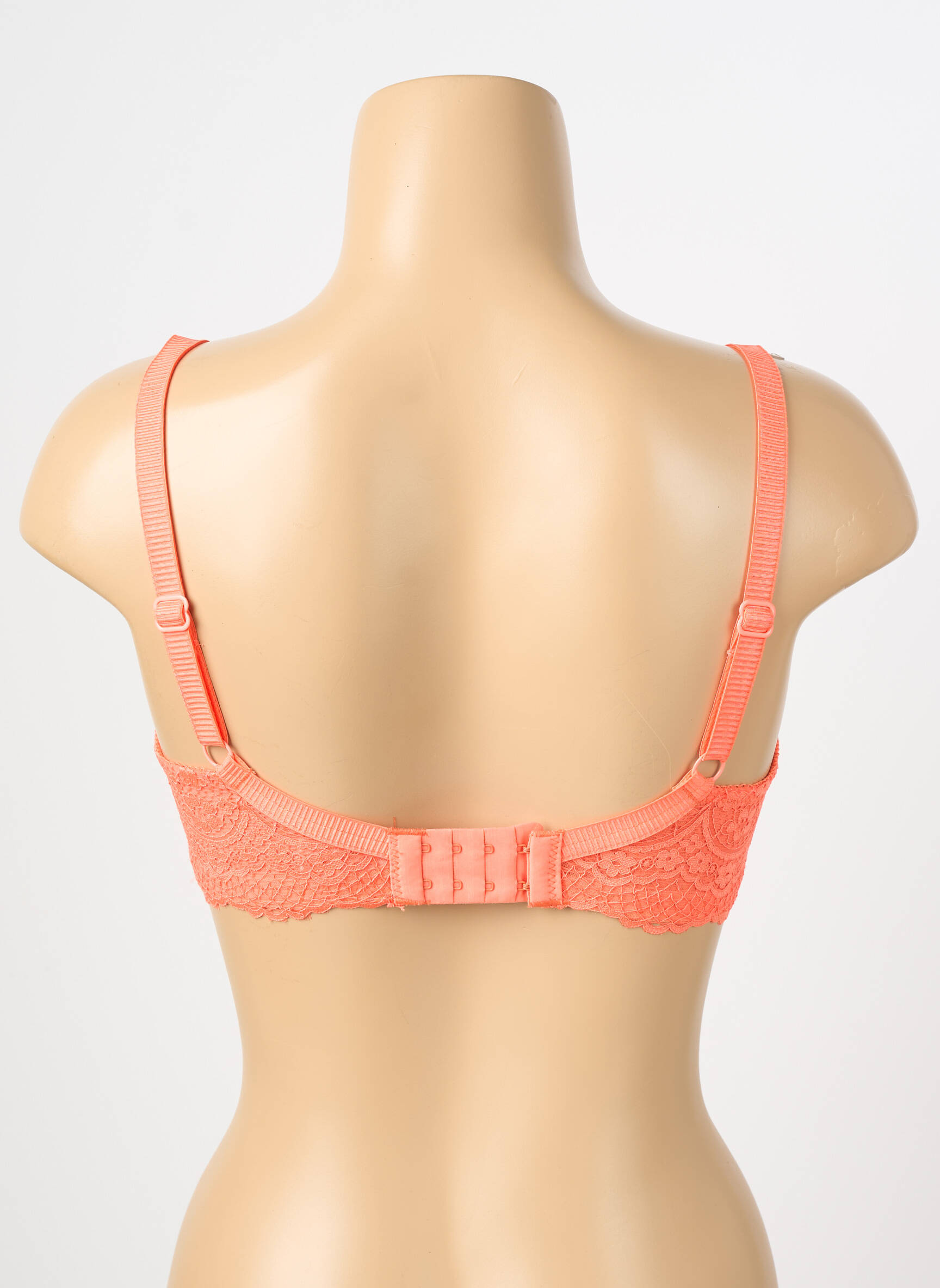 Soutien-gorge effet matière satinée haut soutien-gorge moulé orange VALEGE femme