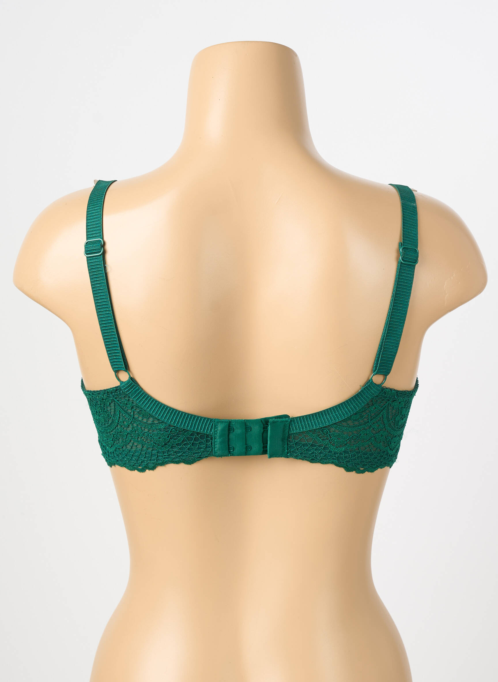 Soutien-gorge effet matière satinée haut soutien-gorge moulé vert VALEGE femme