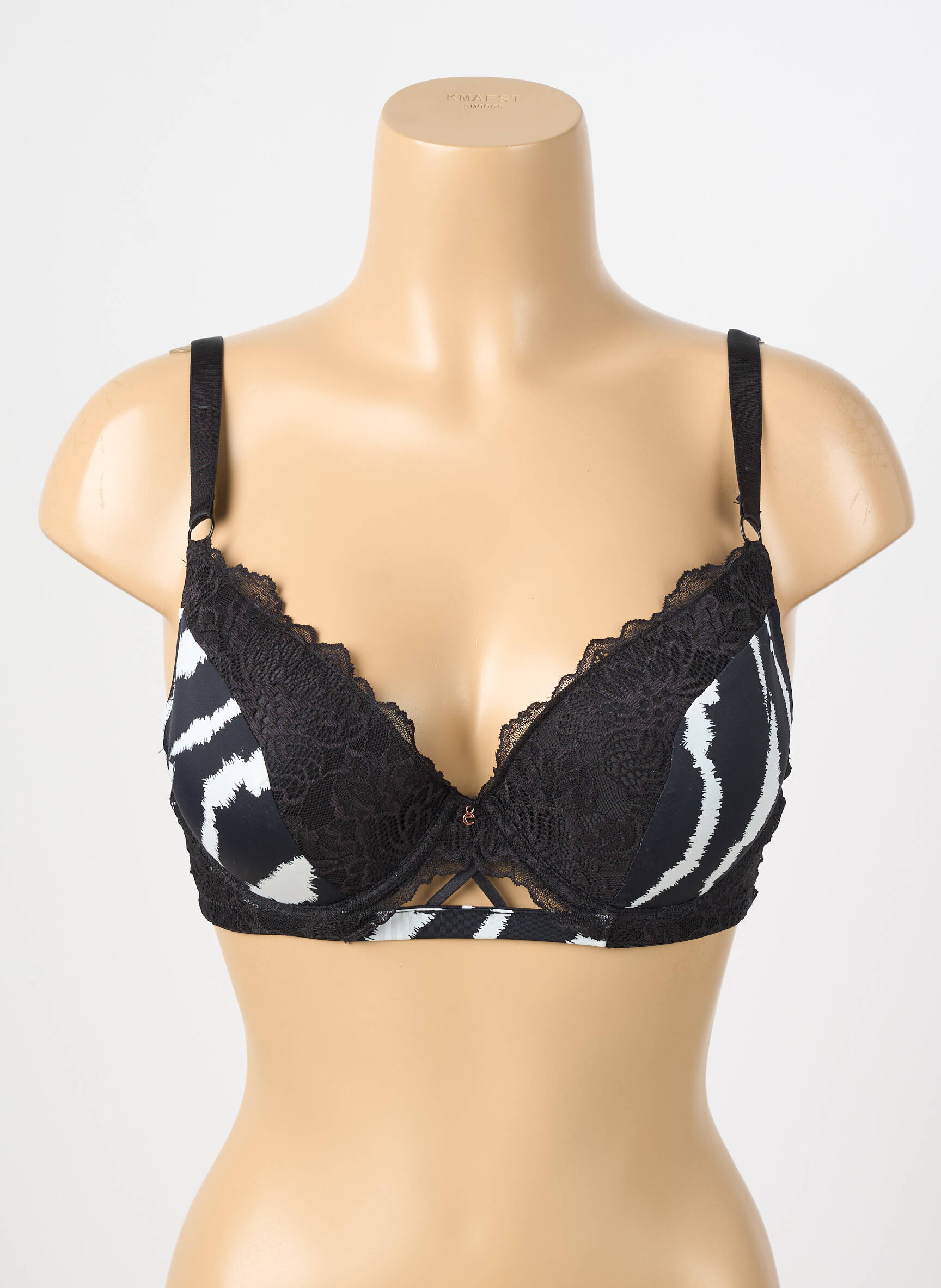 Soutien-gorge effet matière satinée haut soutien-gorge push-up noir ESCORT femme