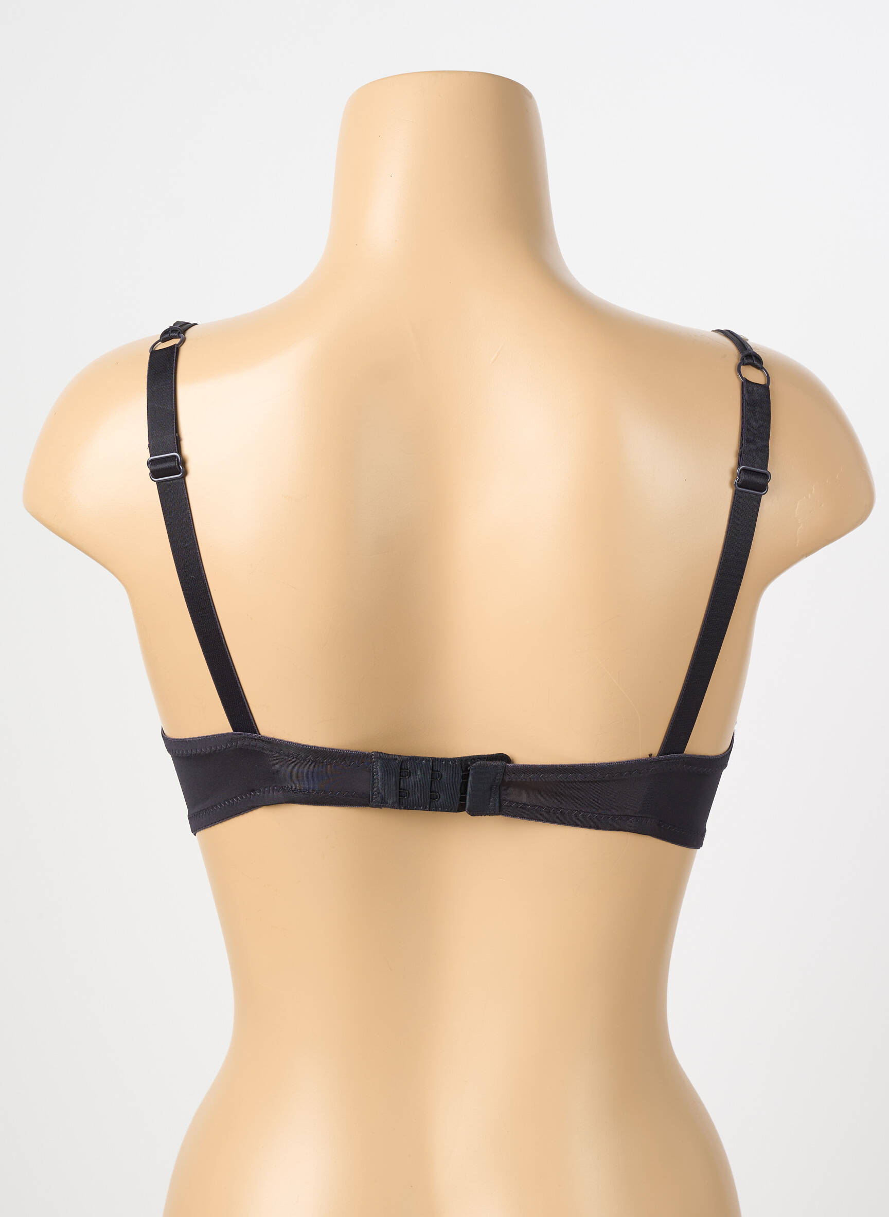 Soutien-gorge effet matière satinée haut soutien-gorge push-up noir VALEGE femme