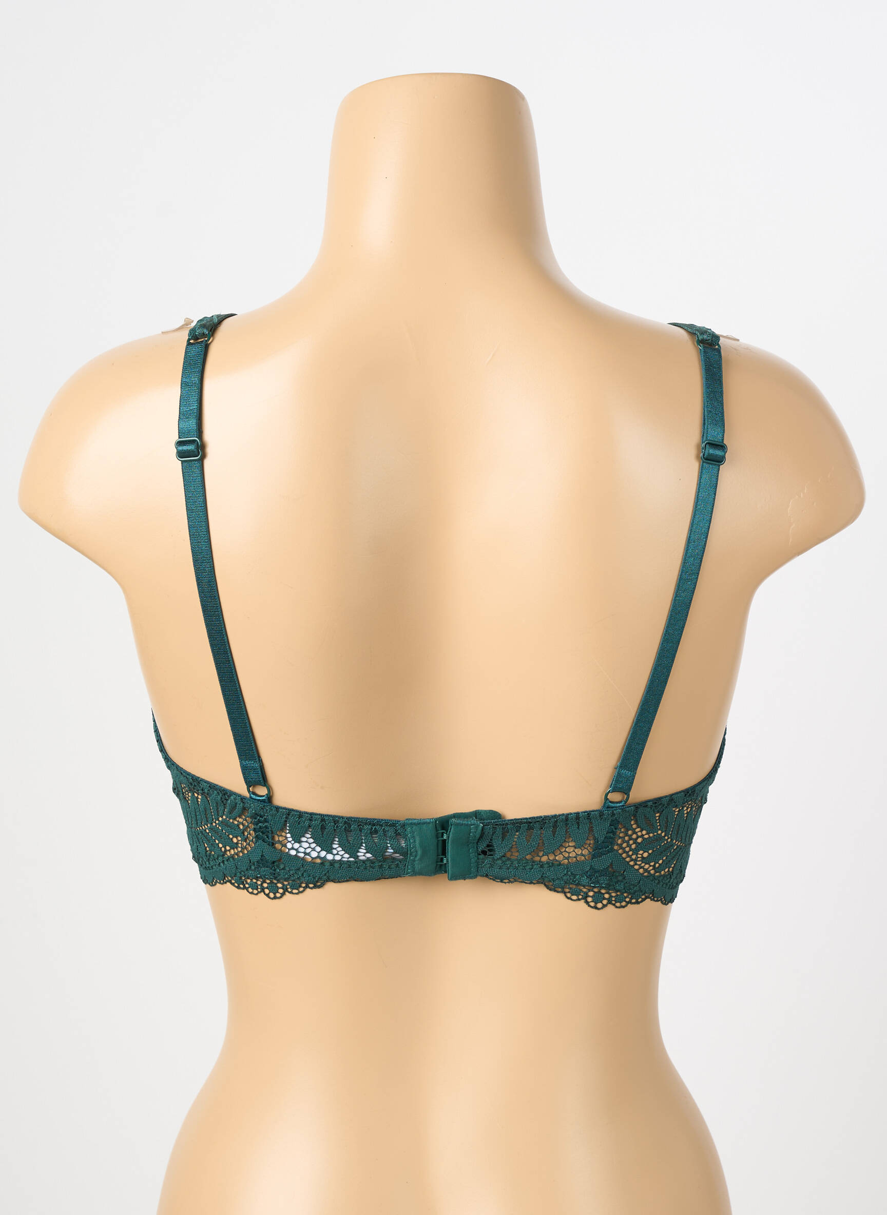 Soutien-gorge effet matière satinée haut soutien-gorge moulé vert STEFFY femme