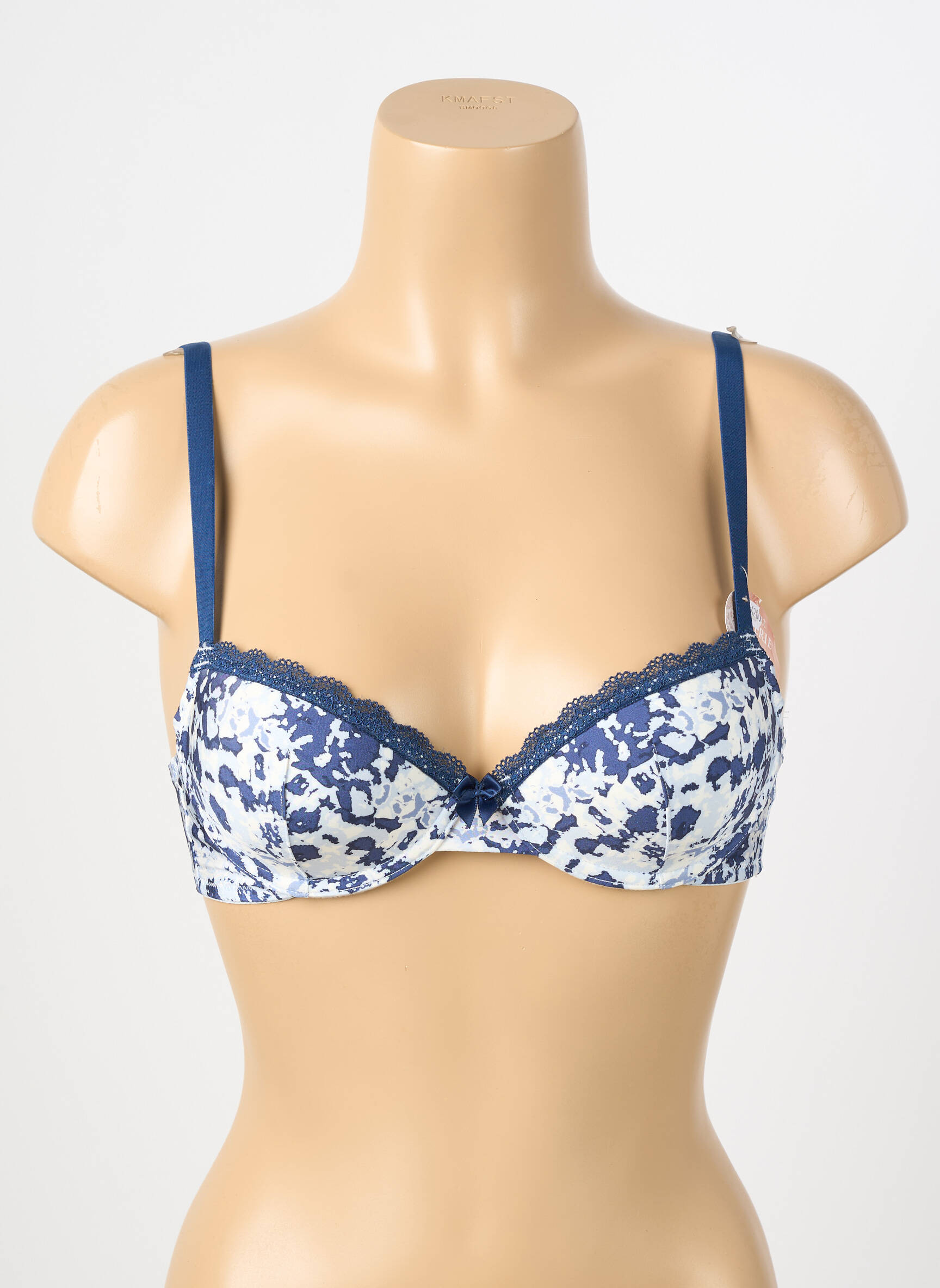 Soutien-gorge effet matière satinée haut soutien-gorge moulé bleu ESCORT femme