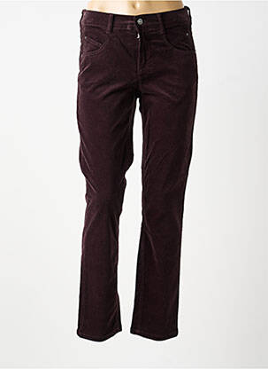 Pantalon slim stretch taille normale violet GARDEUR femme